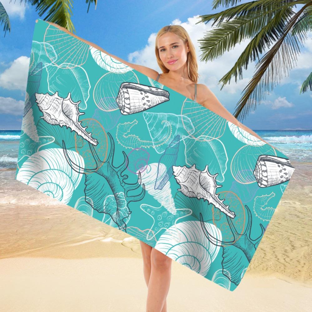 Skin-friendly Bath Towel Quick-drying Beach Blanket Multipurpose Swimming Towel  Sunbathing