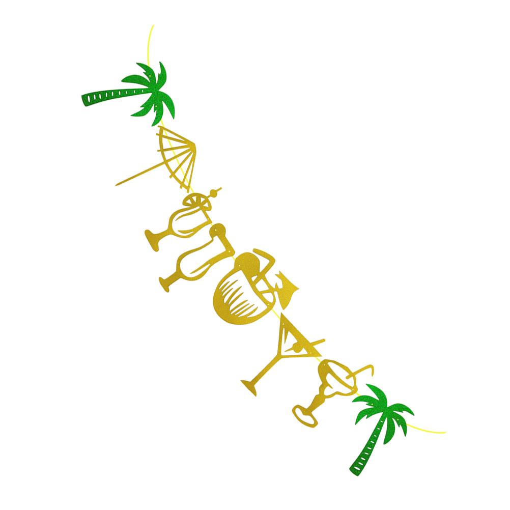 1 Set Seaside Beach Party Banner Bunting Summer Party Photo Booth Decor Bunting Glitter Banner