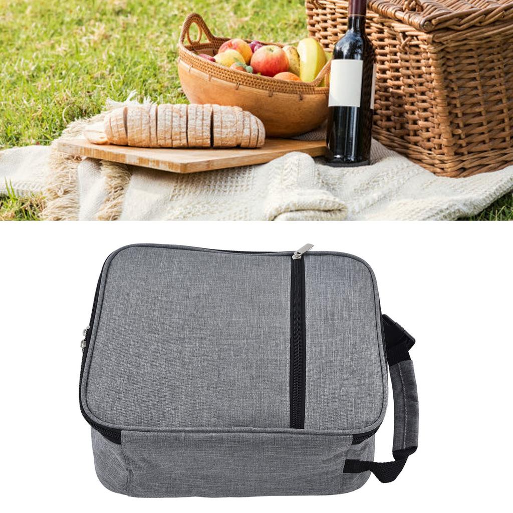 Insulated Lunch Bag Oxford Cloth Camping Lunch Tote Portable Picnic Bag for Outdoor Office