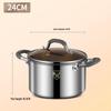 Extra-High 316L Stainless Steel Steamer Pot, Rivet-Free, Anti-Scald, Large Capacity for Porridge/Soup