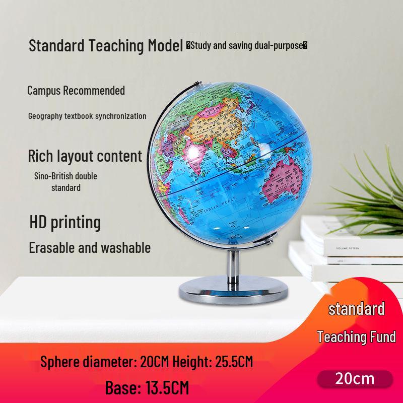 Globe Piggy Bank: Large Capacity Ornament for Men, Women, and Kids - Ideal June 1st Gift