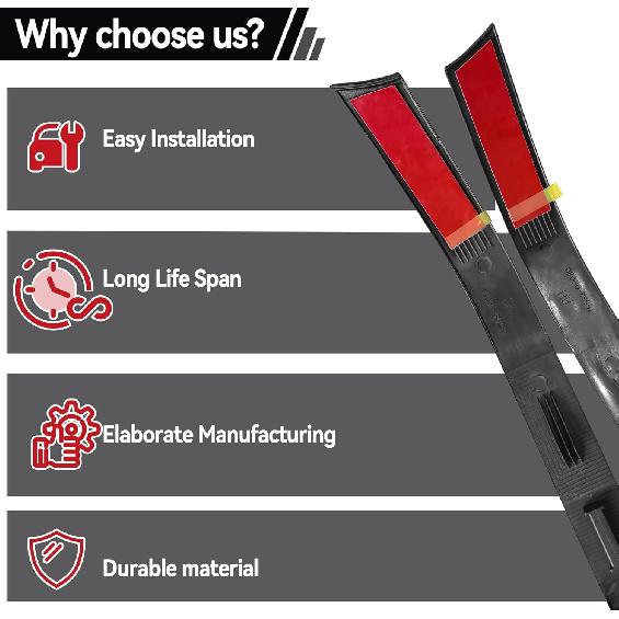 75553-0C030 75554-0C030 Dachrinnenleiste Kompatibel mit Toyota Tundra Crewmax 2007-2021 4 Volltüren (NICHT GEEIGNET für Doppelkabine), Dachtropfleiste