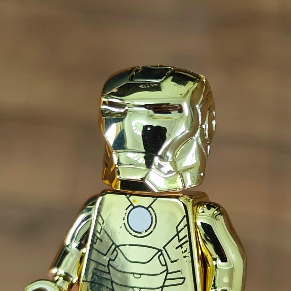 Electroplate Plating Chrome Mr Gold Building Blocks Golden Mini Action Figure Toys