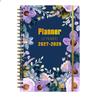 Flower Theme Cover 3-Year Plan Book Spiral Bound Multi-Year Agenda Notepad  School Supplies