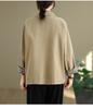 Plus Size Spring/Autumn Loose Casual Jacket for Middle-Aged Women