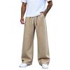 Pantalon de survêtement décontracté à jambe droite de couleur pour homme
