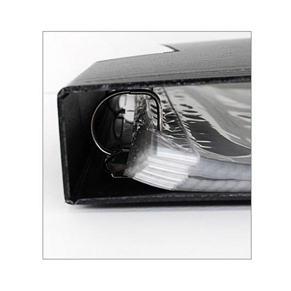 VIC New Material 40 Pocket Binder 3 Holes, Black, 2 Pieces