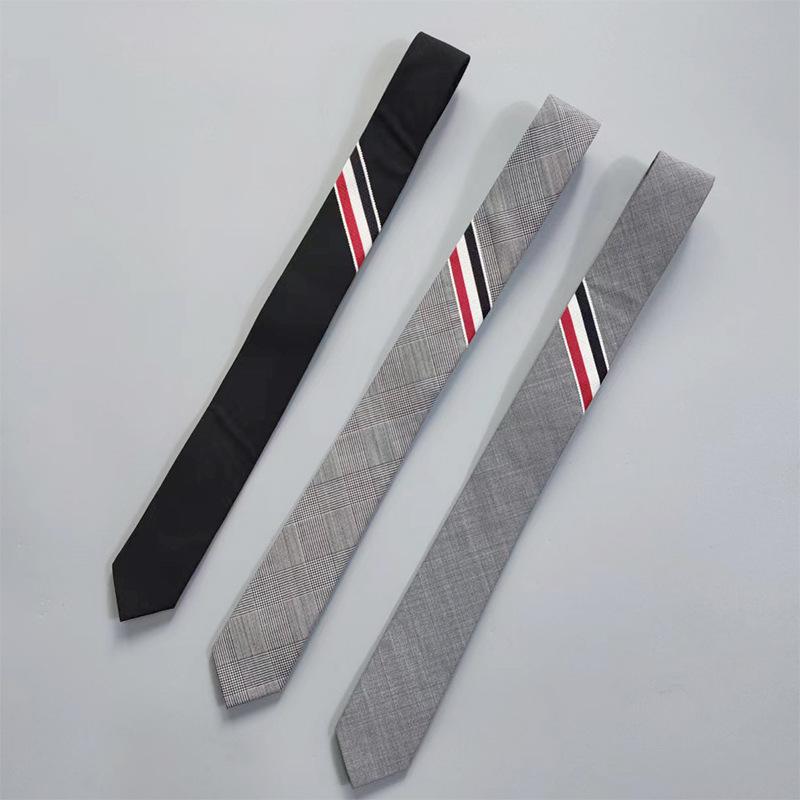 Трехцветный серый шерстяной галстук в корейском стиле - Унисекс, официальный деловой аксессуар светло-серый