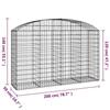 VidaXL Arched Gabion Basket Gabion Cage Gabion Wall Stone Basket Gabion for Stone Garden Patio Outdoor 153476