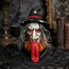 Spooky Tabletop Decorations Halloween Long Tongue Witch Pumpkin Ornament, Gothic Desktop Resin Farmhouse Decor Figurine, Collectible Decoration