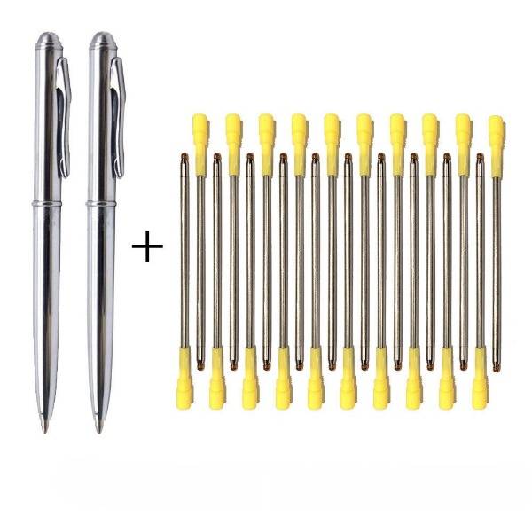 Mini Penna A Sfera In Titanio Puro Con Meccanismo Bolt Action E Portachiavi - EDC Portatile Con Ricariche E Scatola Regalo