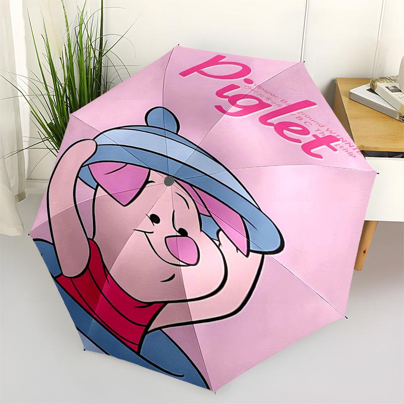 

Winnie and friends Themed Travel Umbrella-8 Ribs Automatic Opening and Closing, Portable Folding Design, Compact and Stylish Umbrella