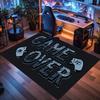 2D Flat Game Over Text Controller Gamer Flannel Area Rug Non Slip Esports Decor Carpet For Gaming Room Floor