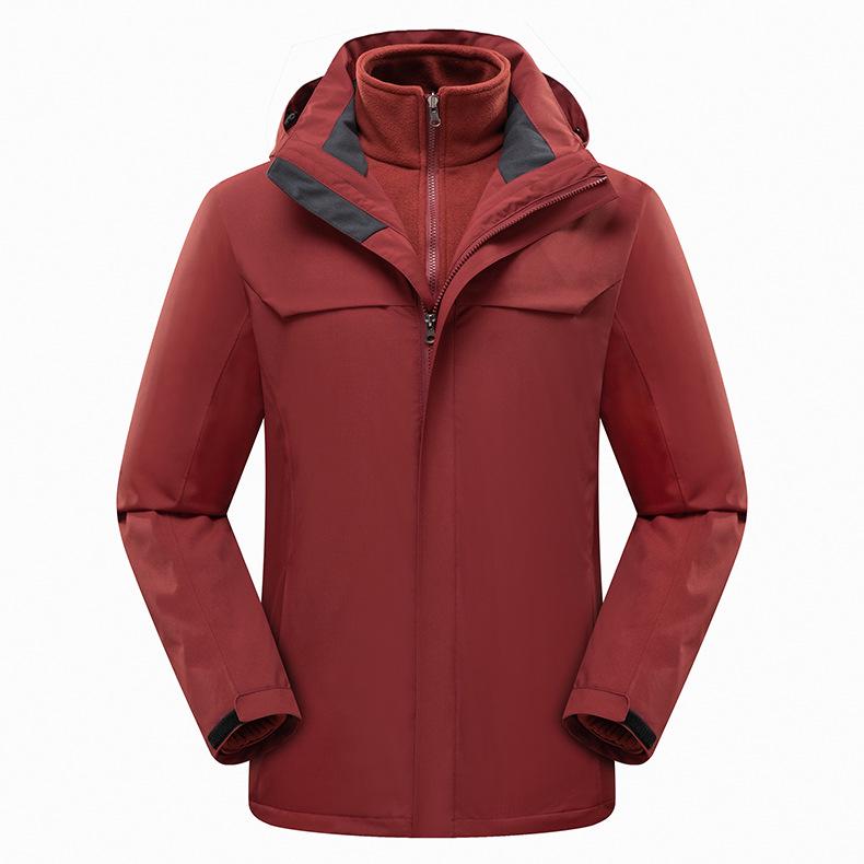 Men's 3-in-1 Waterproof Windproof Mountaineering Suit with Detachable Liner