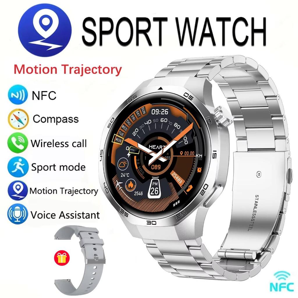 2025 New SmartWatch GT5max Sports Trajectory GPS High-definition Screen Bluetooth Call Outdoor Sports Men's Smart Compass Watch