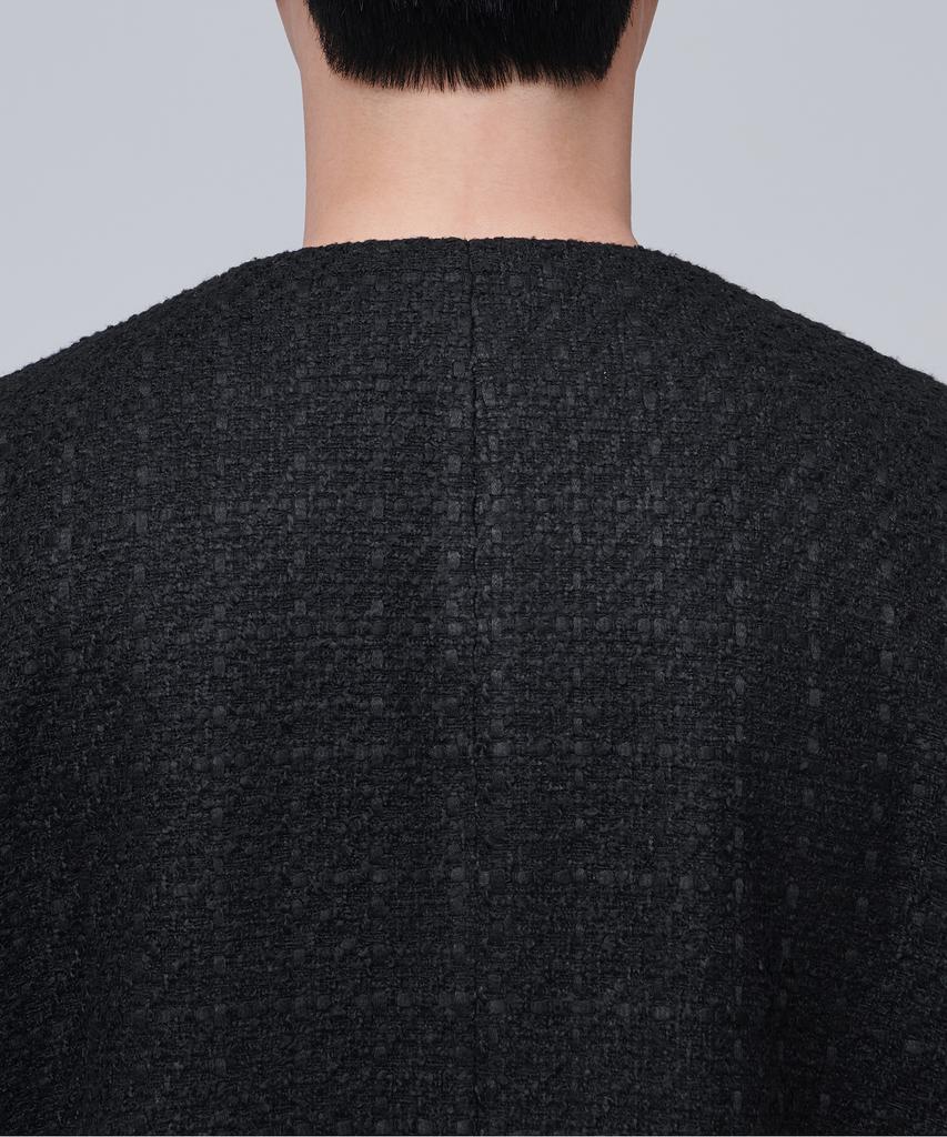 Musinsa Standard Round Neck Tweed Jacket [Black]