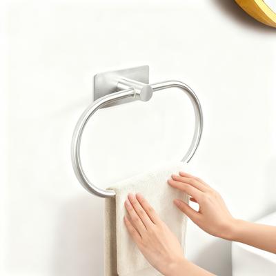Wandmontierter Handtuchhalter aus Edelstahl mit starker Klebefläche, platzsparend, moderner Badezimmer-Organizer, rückstandsfreie Montage, Handtuchhalter