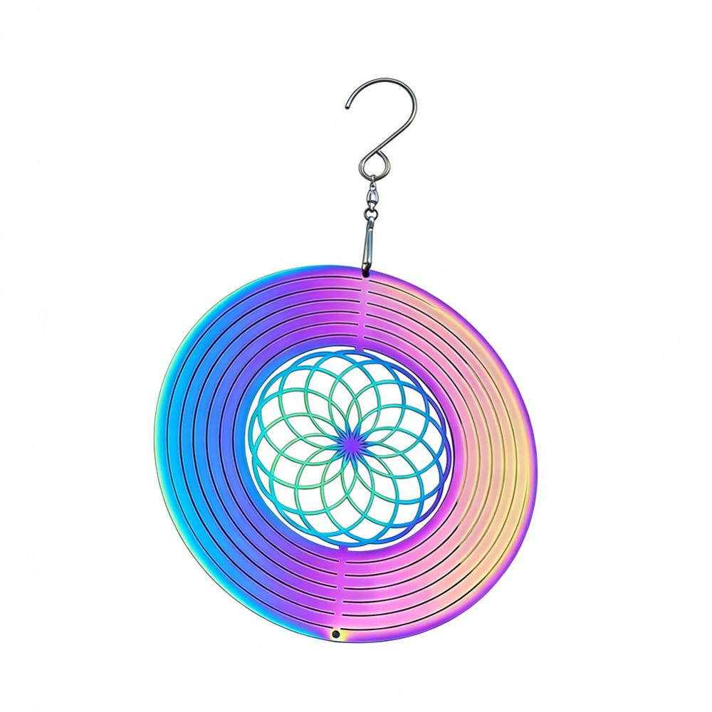 Colorful Wind Chime Pendant Gradient Wind Spinner Catcher Butterfly Hanging Ornaments  Living Room