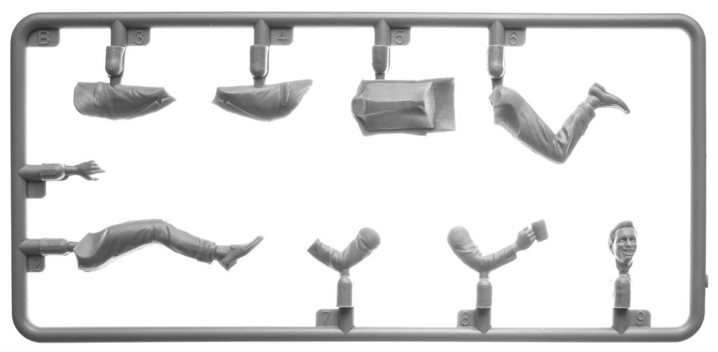 Miniart Maßstab Modernes Café und Kunden Set 2 mit 3 Kunststoff MA38090 1/35 Figuren, Modell,