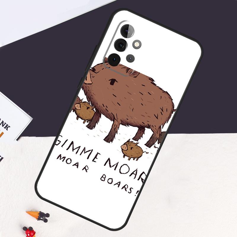 Süßes Wildschwein lustige Cartoon Hülle Für Samsung Galaxy A22 A16 A33 A36 A56 A26 A15 A55 A53 A35 A32 A52 A54 A34 A14 A05 A06