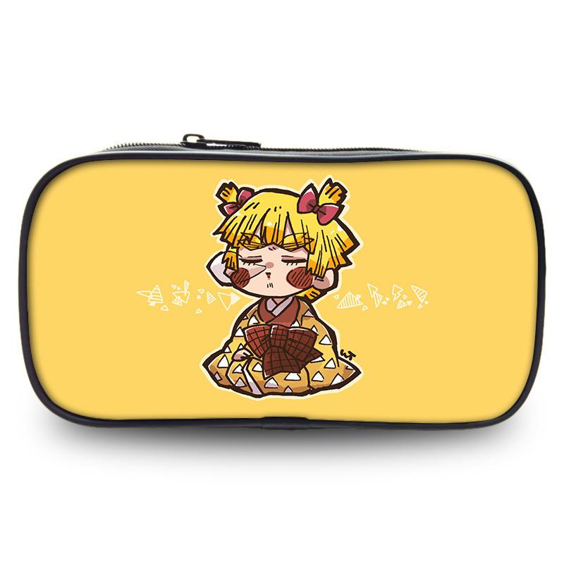 Cute Demon Slayer Pen Pouch Large Capacity Oxford Fabric Versatile Pencil Bag