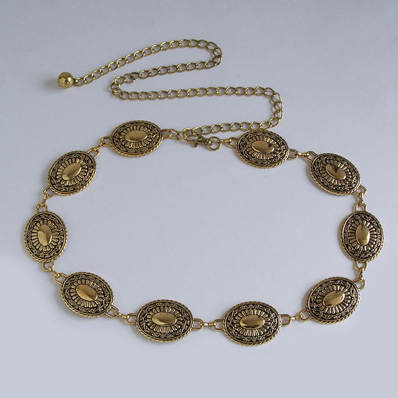 Waist Chain Accessories High-end Fashion Retro Women's Belt Engraved Light Luxury Women's Waist Chain Exquisite Decorative Waist Chain