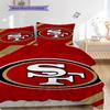 San Francisco 49ers Pattern Bedding Quilt Set Quilt Cover Pillowcase Home Decoration Birthday Gift (1 * duvet cover + 2 * pillowcase, without core)