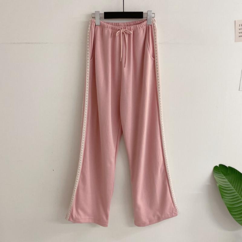 Honey J Women Modilin Lace Banding Wide Training Pants 3color