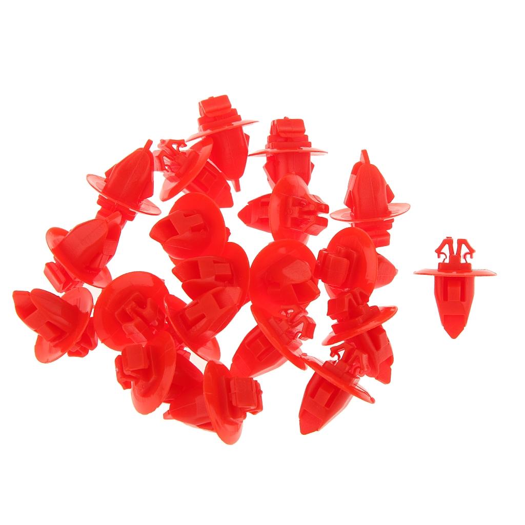 

Набор из 20 красных нейлоновых зажимов для крепления переднего брызговика для Toyota 90904-67036