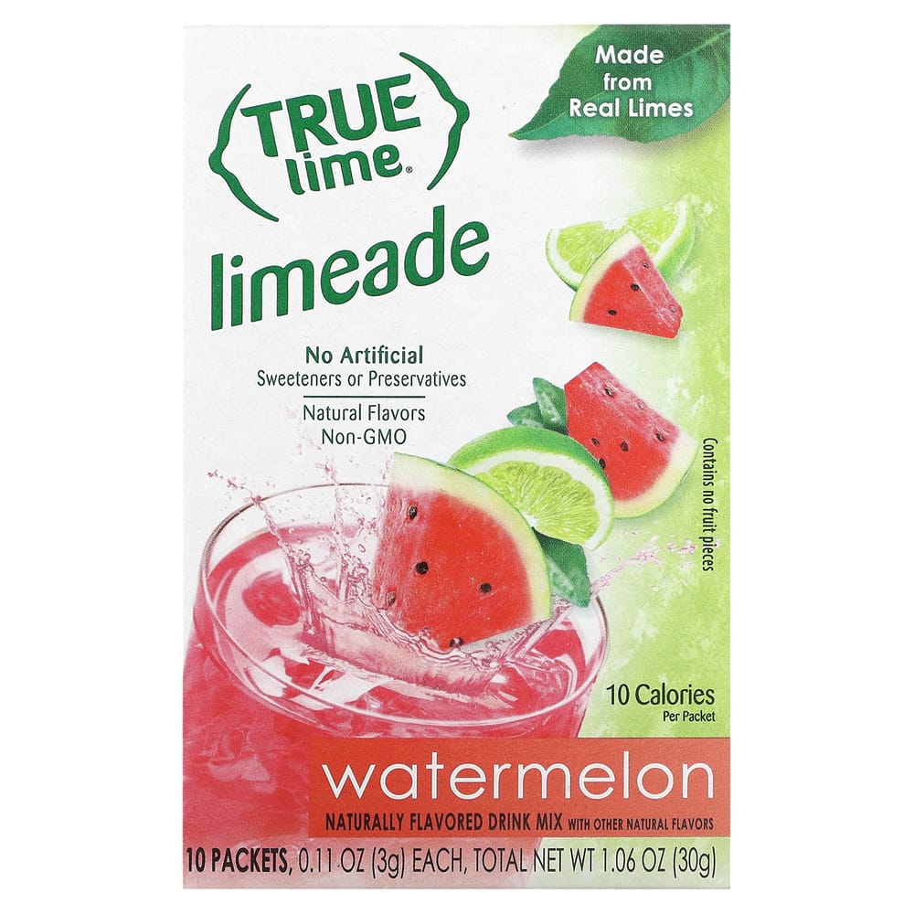 True Citrus True Lime Limeade Watermelon, 10-Pack (3g/0.11oz each)
