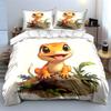 Fröhlicher Gecko, Dschungel-Vibes. Bettwäsche-Sets Bettbezüge Kissenbezüge(1* Bettbezug 2* Kissenbezüge ohne Bettdecke)