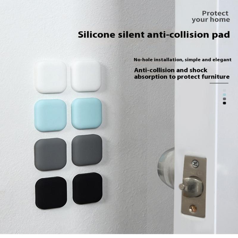 4Pcs Silicone Door Crash Pad Anti-Collision Safety Protector Door Handle Bumper Reusable Durable Shock Absorber Furniture Fittin