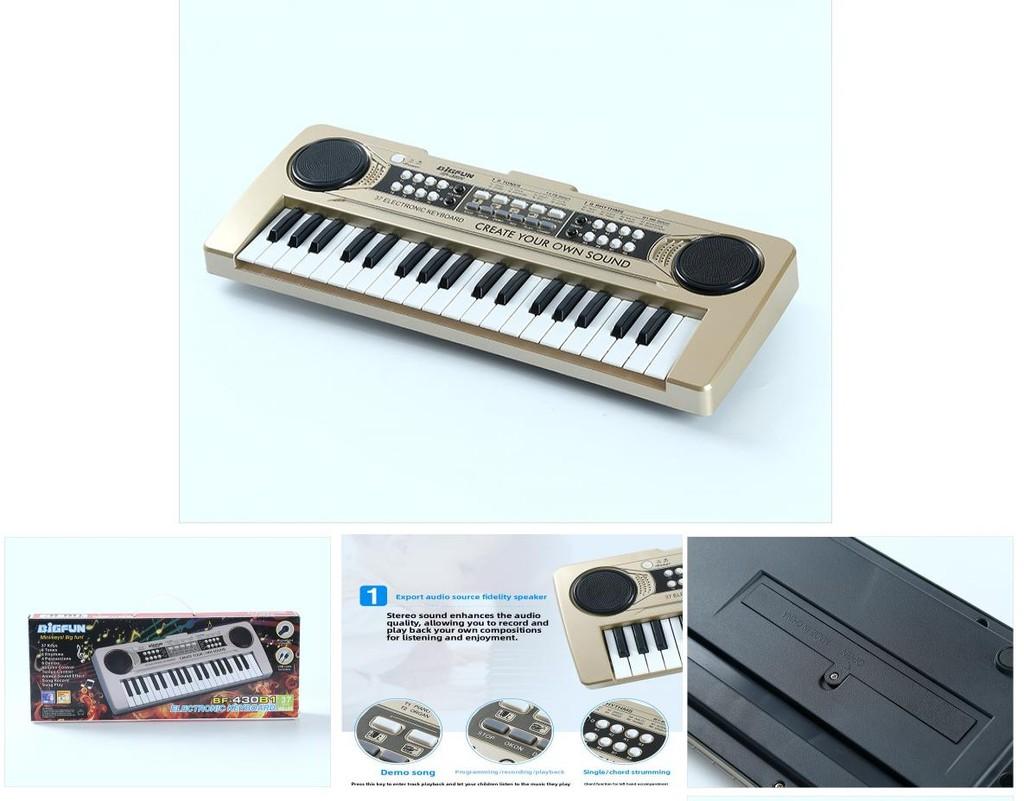 37key Children Electric Piano Music Keyboard Puzzle Toy For Kids Learning And Music Play
