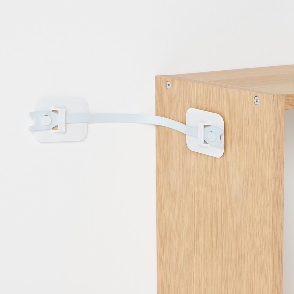 MUJI Furniture Prevention KE2S8A3A Tip-over Device, White/Grey,