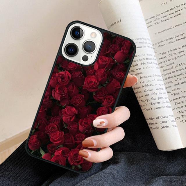 Flower Red Rose Phone Case Cover For iPhone 17 Air 16 15 14 Plus 12 13 Pro Max Coque Shell Fundas