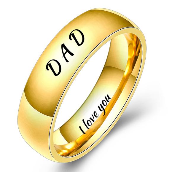 Gioielli di Moda Anello Incidi Nome Data Logo Altamente Lucidato All'Ingrosso Acciaio Inossidabile Matrimonio Fidanzamento Anelli di Marca Per Uomo Donna