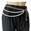 Elegant Waist Chain Waist Accessory Pearl Waist Chains New Pearls Splicing Belt  for Women