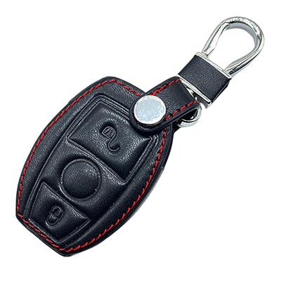 Leather Car Key Cover Accessories For Mercedes Benz A B E C Class GLA GLC C260 AMG Smart Keyless Remote Fobs Case Protector Bag