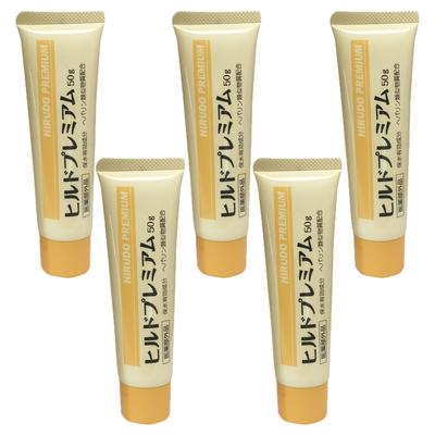 Hirudo Premium Bez recepty 50g 50g Wyprodukowano w Japonii Krem, Heparynoid, Leczniczy, Nawilżający, Wymagany, [Produkt leczniczy], (5 paczek),