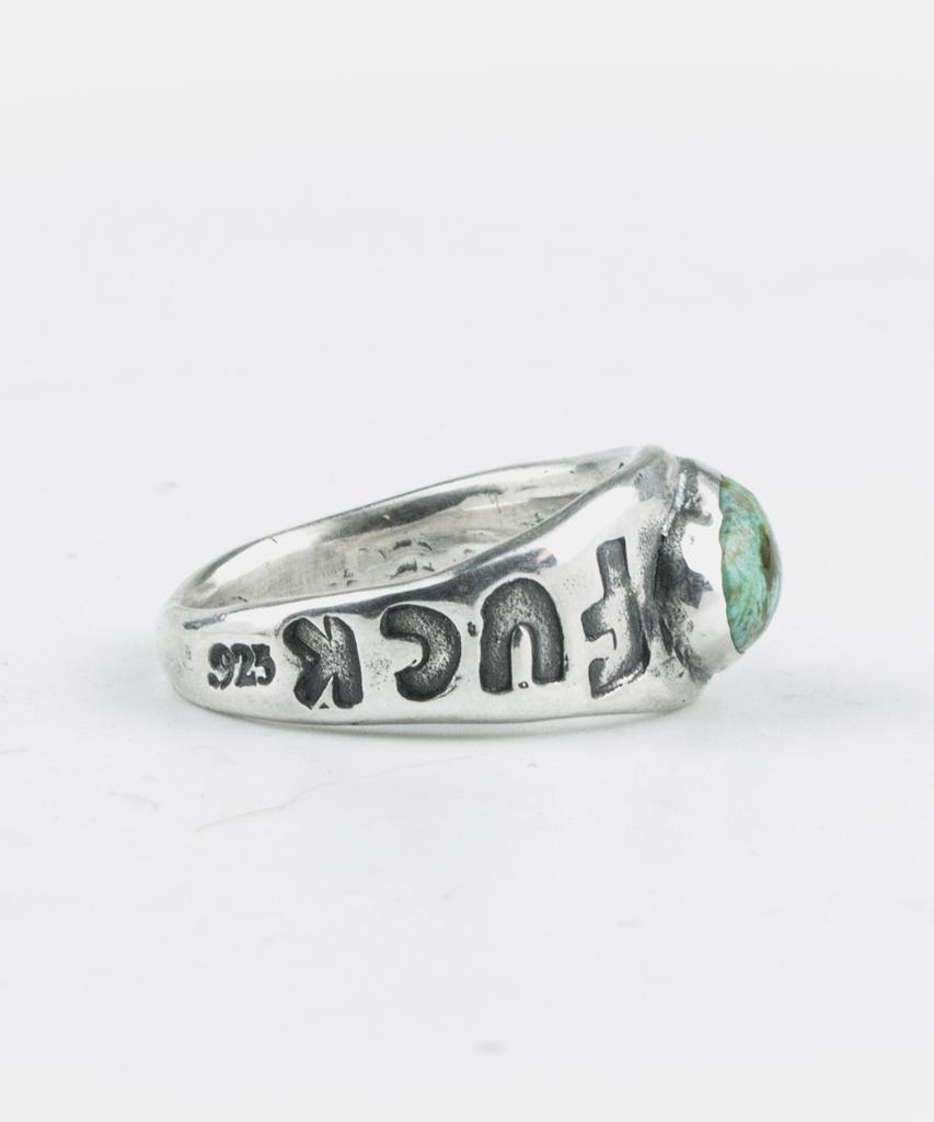 Sheen666 Turquoise Silver Ring F-Word Custom (B Type)