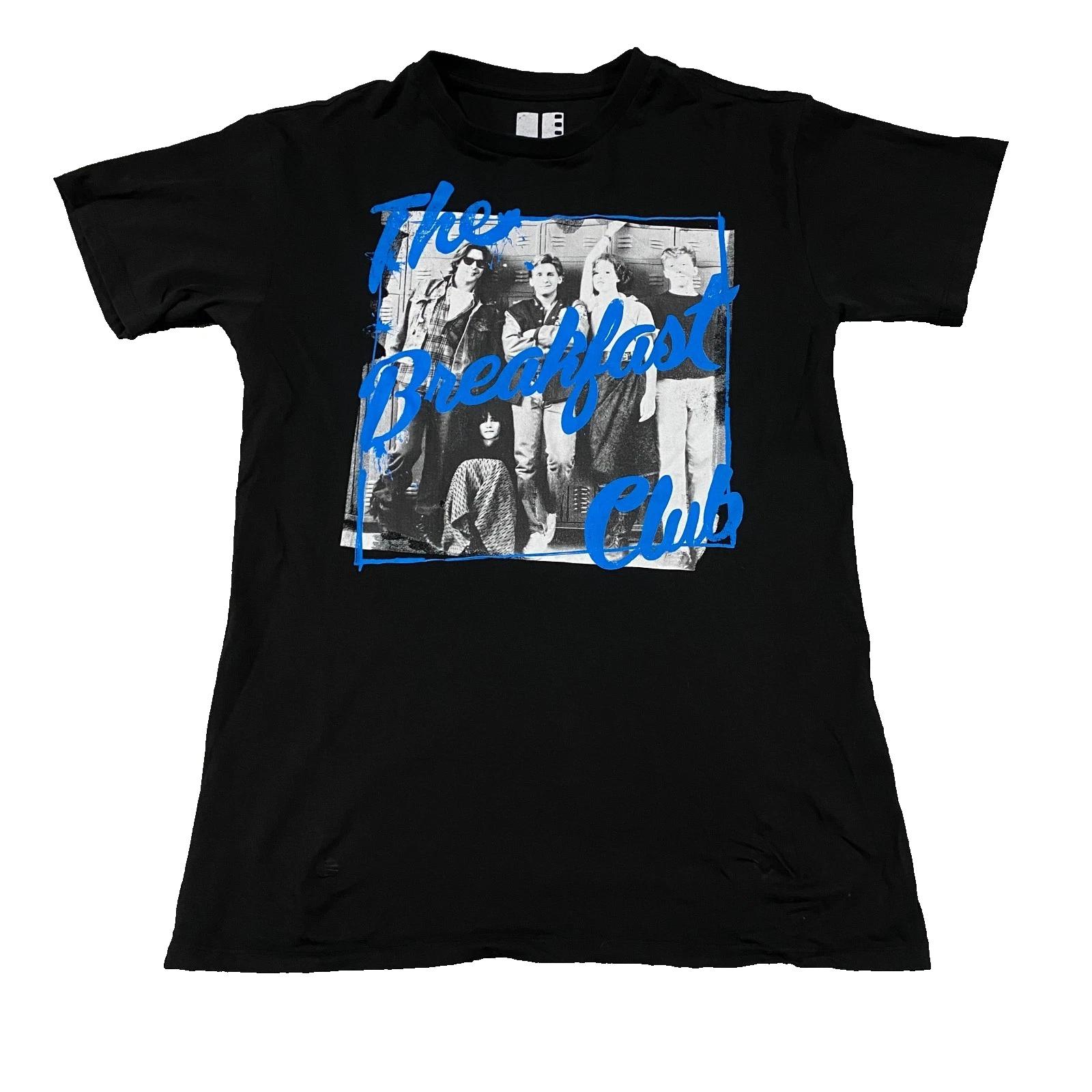 

The Breakfast Club Movie T-Shirt Mens XS Black Blue Script Graphic Tee 80s Film M