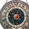 Bunter Acryl-Sonnenfänger Astrologisches Rad Tierkreiszeichen Fensterhänge-Dekoration Buntglas-Effekt Sonnenfänger-Panel für Haus Garten Dekoration