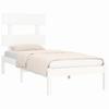 Solid Wood Bed White 90 X 200 Cm