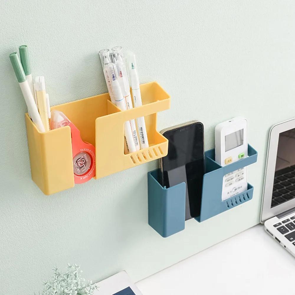New Multifunctional Wall-mounted Storage Box Punch-free Mobile Phone Remote Control Storage Rack Bathroom Wall Debris Storage Ra