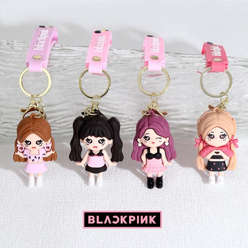 New Blackpink Silicone Keychain Cute Couple Bag Charm Car Accessory
