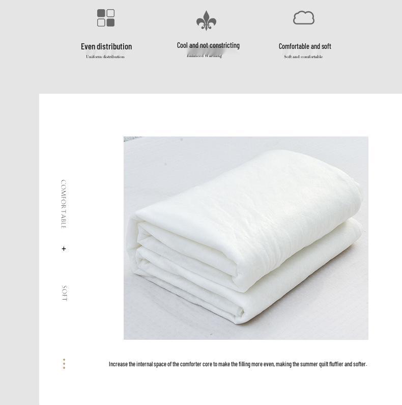 Printed Tencel Summer Quilt 4-Piece Set - Cooling Ice Silk for Naked Sleep, Smooth Gift Quilt