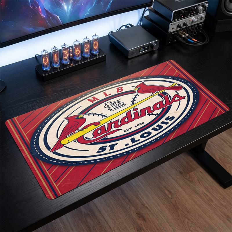 St. Louis Cardinals Pattern Mousepad Anti?Slip Rubber Desk Pad For Gaming Working Desktop Decoration