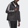 Adidas 3D Windbreaker Embroidered Logo Training Jacket With Hood Men Outerwear Black GN3551