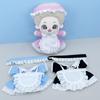 Niannyyhouse 15cm 20cm Plush Doll Clothes, Headwear, Apron, Dress, Maid Costume, Cotton Doll Dress-Up (Black 15cm)