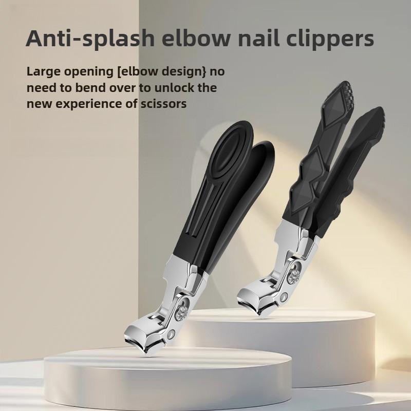 High Quality Nail Clippers Long Handle Black Grip Available Manicure Fingernail Cutter Thick Hard Toenail Scissors Tool New